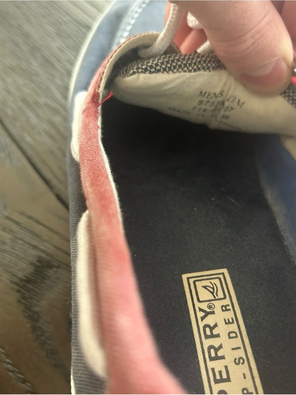 Men’s SPERRY Top-siders Boat Shoes Red/White/Blue Size 13M